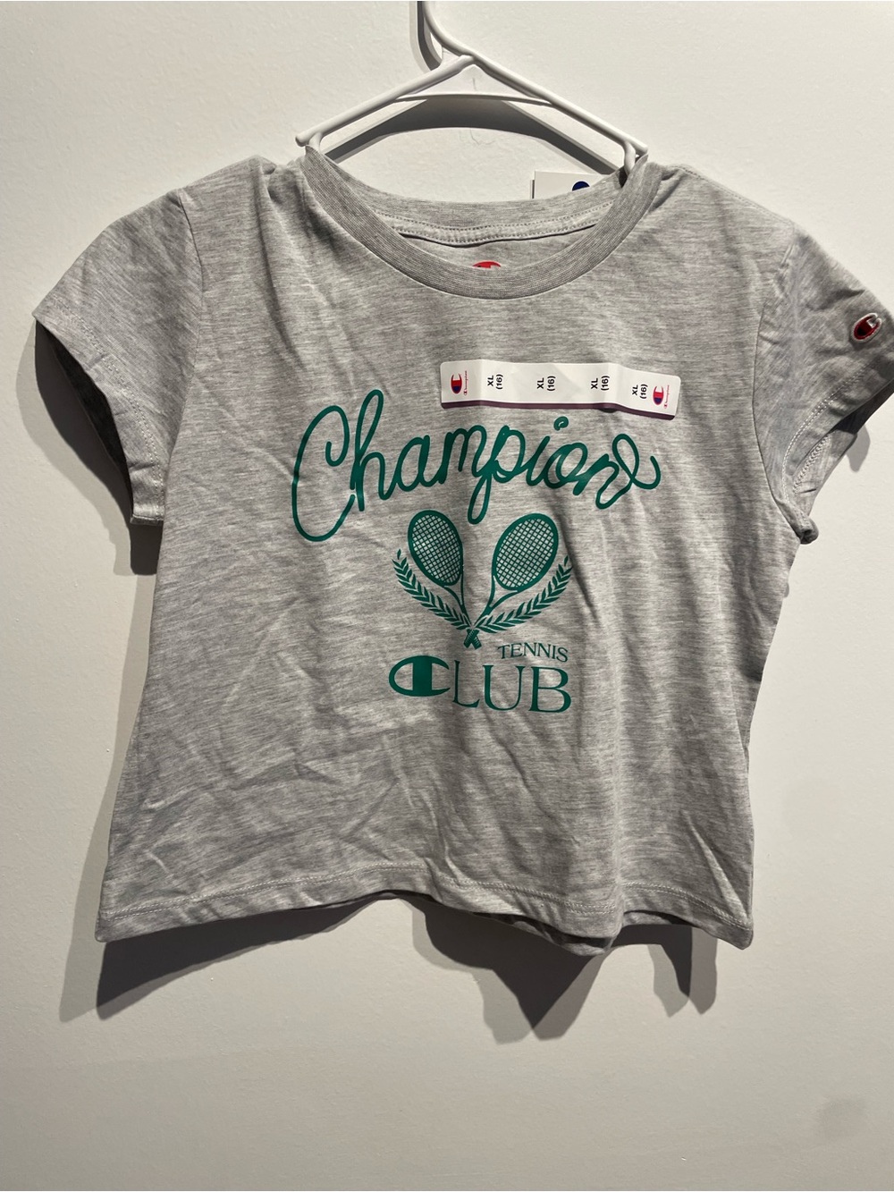 Champion Girls Graphic T-Shirt Gray Size XL NWT
